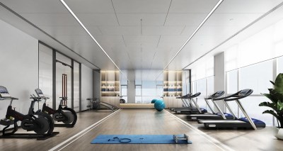现代健身房3D模型下载